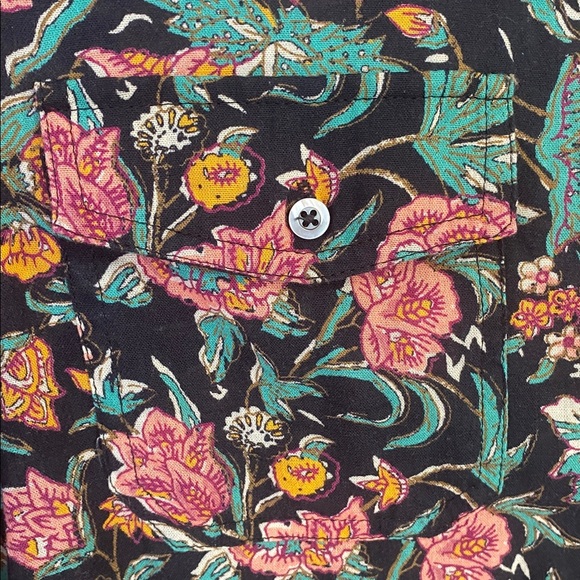 Sundance cotton Floral button down shirt - Picture 4 of 6